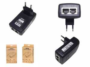 RETRO 24V 1A 24W Gigabit POE Adapt�r + Injector