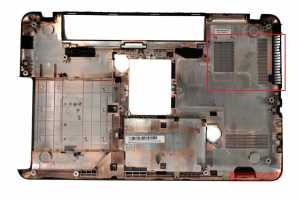 Toshiba Dynabook Satellite L850, L850D, L855, L855D Notebook Kasa Alt / Siyah - Ver.1