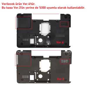 Toshiba Dynabook Satellite S850, S850D, S855, S855D Notebook Kasa Alt / Siyah - Ver.4-Ver.3
