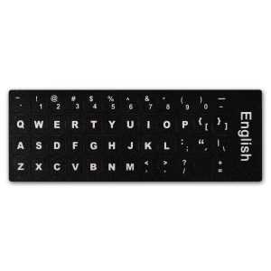 Notebook Klavyeleri ��in Ingilizce Sticker Seti - Siyah