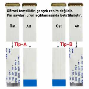 30 Pin eDP Lcd Ekran ��in 25cm 30A FFC FPC Flex Kablo - A Tipi