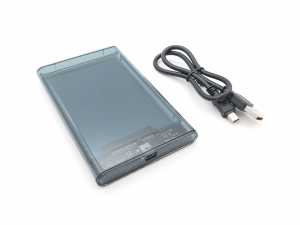 2.5-inch Hard Disk (HDD) Kutusu - USB 2.0 SATA 480 Mbps - Plastik - �effaf