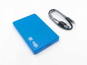 2.5-inch Hard Disk (HDD) Kutusu - USB 3.0 SATA 4.8 Gbps - Plastik - Mavi