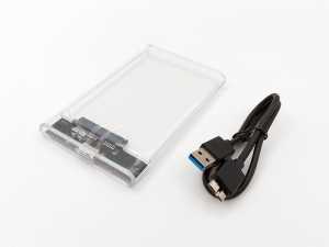 2.5-inch Hard Disk (HDD) Kutusu - USB 3.0 SATA 4.8 Gbps - Plastik - �effaf