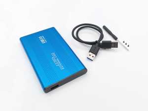 2.5-inch Hard Disk (HDD) Kutusu - USB 3.0 SATA 4.8 Gbps - Al�minyum - Mavi