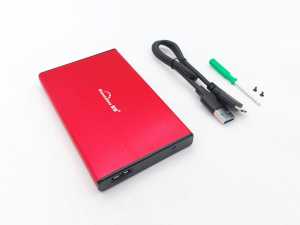 2.5-inch Hard Disk (HDD) Kutusu - USB 3.0 SATA 4.8 Gbps - F�r�alanm�� Al�minyum - K�rm�z�
