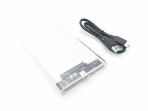 2.5-inch Hard Disk (HDD) Kutusu - USB 3.1 Type-C SATA 10 Gbps - Plastik - �effaf
