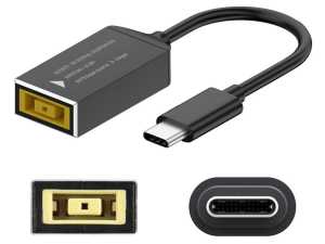 Lenovo 65W Dikd�rtgen Pinli U� (Usb Tip) To USB-C (Type-C) D�n��t�r�c� Aktif �arj Kablosu