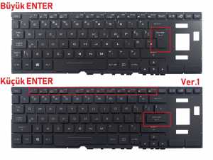 Asus ROG GX501G Notebook Klavye - Tu� Tak�m� / Siyah - TR - K���k Enter - Backlit - Ver.1