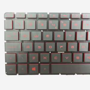 Hp 818093-001 Notebook Klavye - Tu� Tak�m� / Siyah - TR - B�y�k ENTER - Backlit - K�rm�z� Tu�