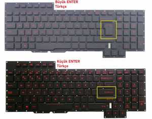 V153162AS1 Notebook Klavye - Tu� Tak�m� / TR - Backlit - Ver.1 - B�y�k Enter