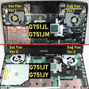 Asus ROG G751, G751J, G751JL, G751Jm, G751Jt, G751Jy Notebook Fan / Sa� - Ver.1