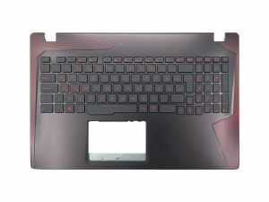 Asus 13N1-12A0701 Notebook Klavye - Tu� Tak�m� / �st Kasa - Siyah - TR - Backlit - K�rm�z� Tu�