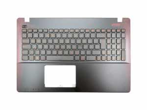 Asus X550C Notebook Klavye - Tu� Tak�m� / Siyah - TR - Siyah �st Kasa - K�rm�z� Harfli