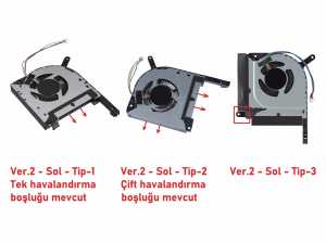Asus FX706L Notebook Fan / Ver.2 (Sol Fan) - Tip-2