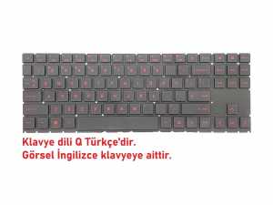 Hp V193446BS1 Notebook Klavye - Tu� Tak�m� / Siyah - TR - Backlit - K�rm�z� Tu�