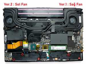 MSI GE65 Raider, GE65 9SE, GE65 9SF, ... vb Notebook Fan / Ver.1 (Sa� Fan)