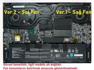 MSI Creator 15 A11 Notebook Fan / Ver.2 (Sol Fan)