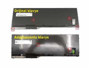 Fujitsu LifeBook U7510 Notebook Klavye - Tuş Takımı / Siyah - TR - Adaptasyonlu
